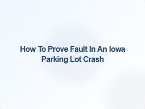 Determining Fault in an Iowa Parking Lot Crash