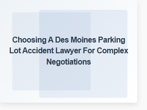 Des Moines Parking Lot Accident Lawyer Selection
